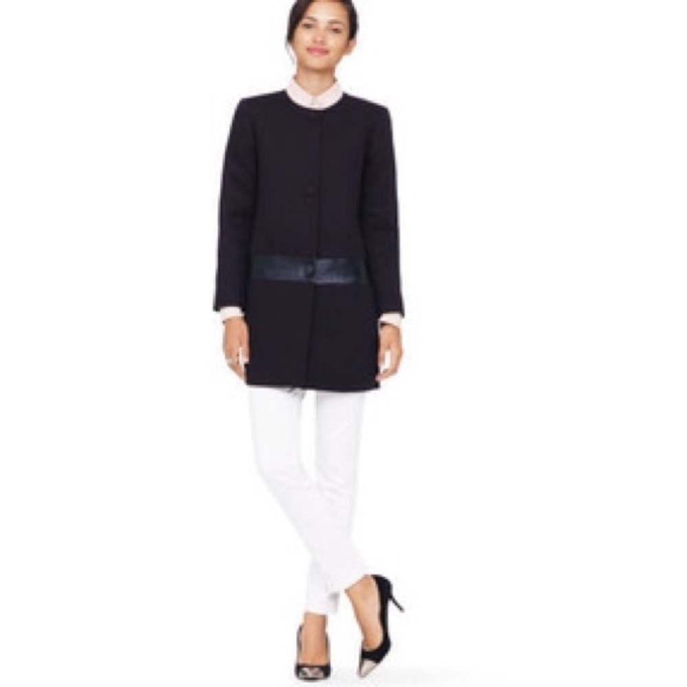 Make Offer Club Monaco Black Wool Boucle Coat